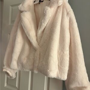 Forever 21 Soft Cream Teddy Jacket